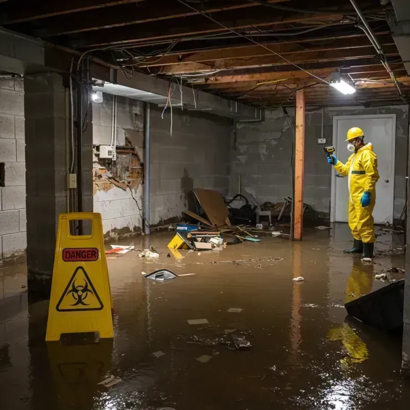 Flooded Basement Electrical Hazard in Fort Thompson, SD Property